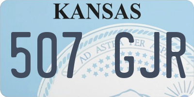 KS license plate 507GJR