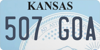 KS license plate 507GOA