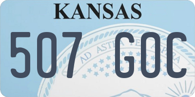 KS license plate 507GOC