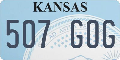 KS license plate 507GOG