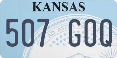 KS license plate 507GOQ