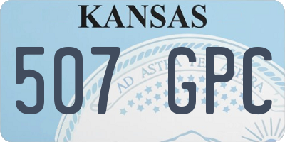 KS license plate 507GPC
