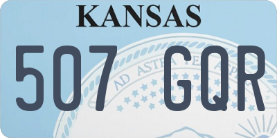 KS license plate 507GQR
