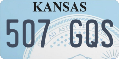 KS license plate 507GQS