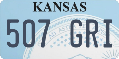KS license plate 507GRI