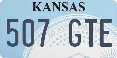 KS license plate 507GTE