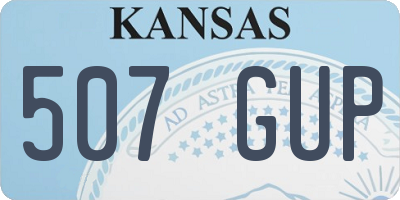 KS license plate 507GUP
