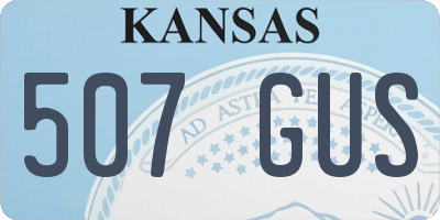 KS license plate 507GUS