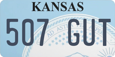 KS license plate 507GUT