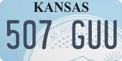 KS license plate 507GUU