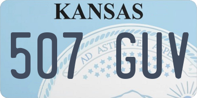 KS license plate 507GUV