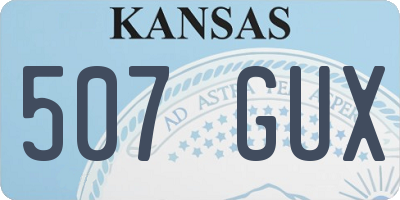 KS license plate 507GUX