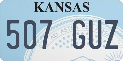 KS license plate 507GUZ