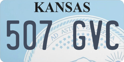 KS license plate 507GVC