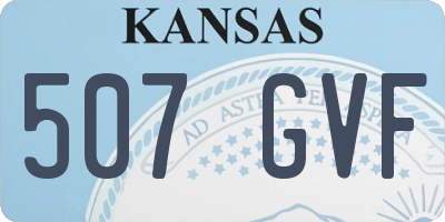 KS license plate 507GVF