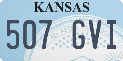 KS license plate 507GVI