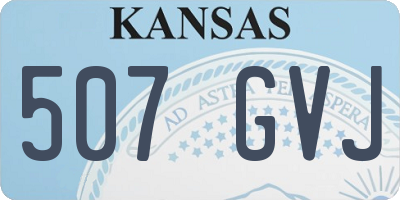KS license plate 507GVJ