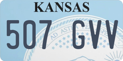 KS license plate 507GVV