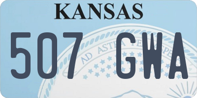 KS license plate 507GWA