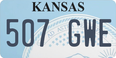 KS license plate 507GWE