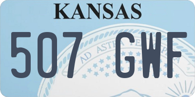 KS license plate 507GWF