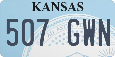 KS license plate 507GWN