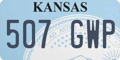 KS license plate 507GWP