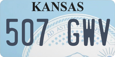 KS license plate 507GWV