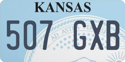 KS license plate 507GXB
