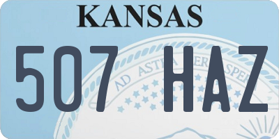KS license plate 507HAZ