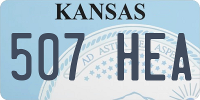 KS license plate 507HEA
