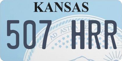 KS license plate 507HRR