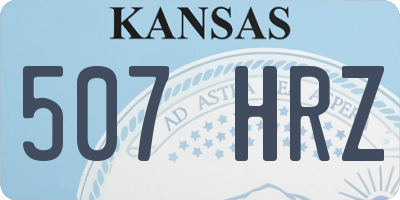 KS license plate 507HRZ