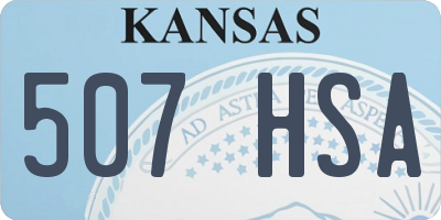 KS license plate 507HSA