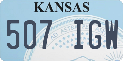KS license plate 507IGW