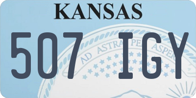 KS license plate 507IGY