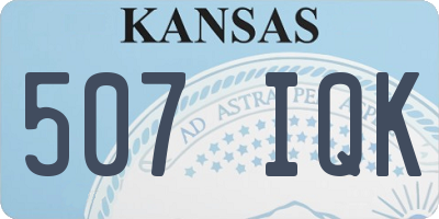 KS license plate 507IQK