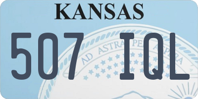 KS license plate 507IQL