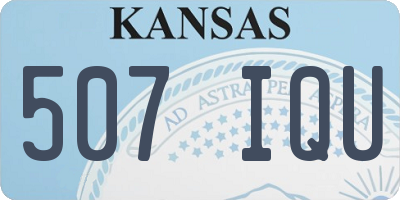 KS license plate 507IQU