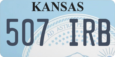 KS license plate 507IRB