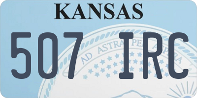 KS license plate 507IRC
