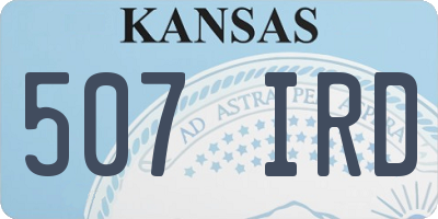 KS license plate 507IRD