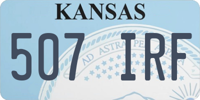 KS license plate 507IRF