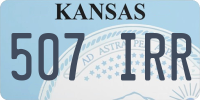 KS license plate 507IRR