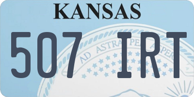 KS license plate 507IRT