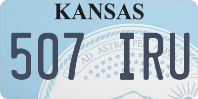 KS license plate 507IRU