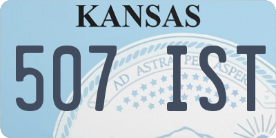 KS license plate 507IST