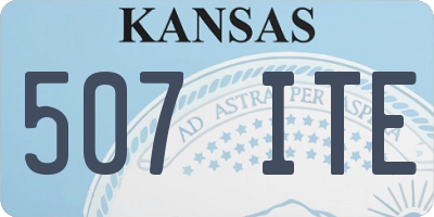 KS license plate 507ITE