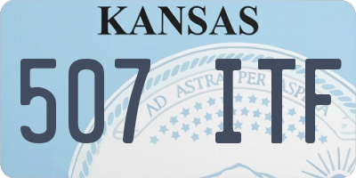 KS license plate 507ITF