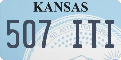 KS license plate 507ITI